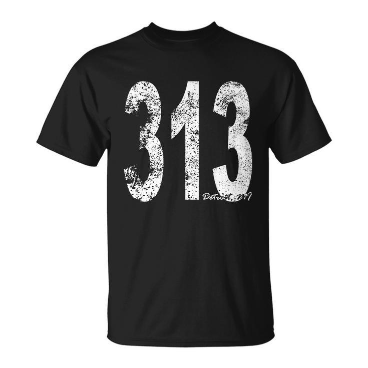 Vintage Detroit Area Code 313 T-shirt