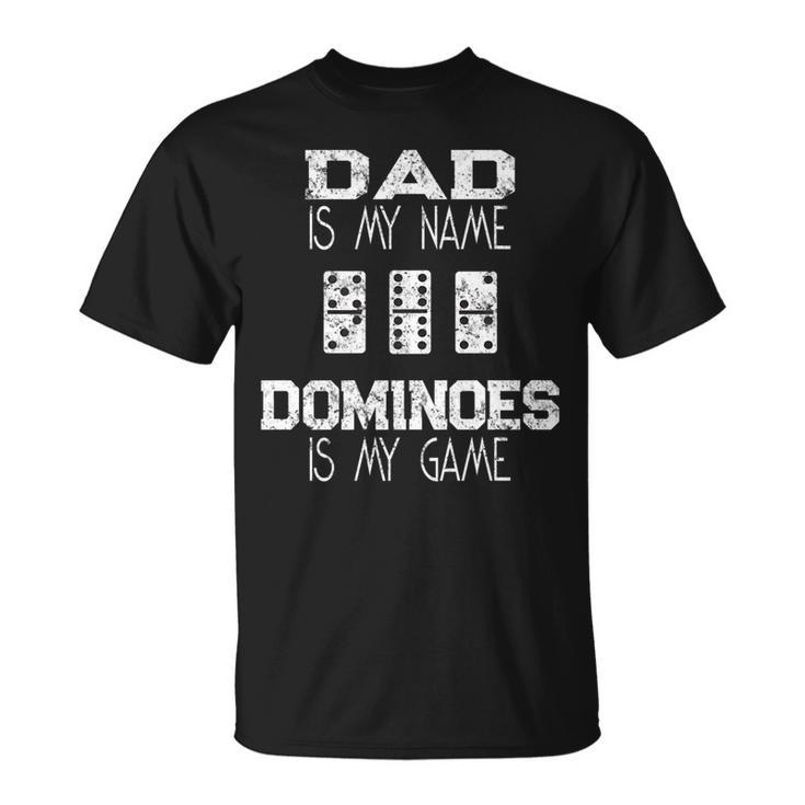 Mens Vintage Double Six Dominoes Game Themed Domino Player Dad T-Shirt