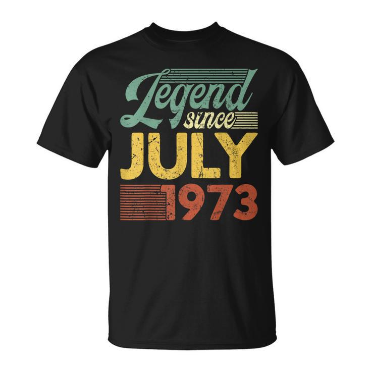 Vintage Legend Seit Juli 1973 Geburtstag T-Shirt