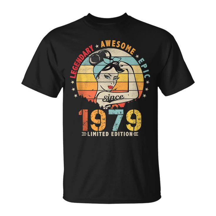 Vintage Legendary Awesome Epic Since 1979 Retro Birthday T-Shirt