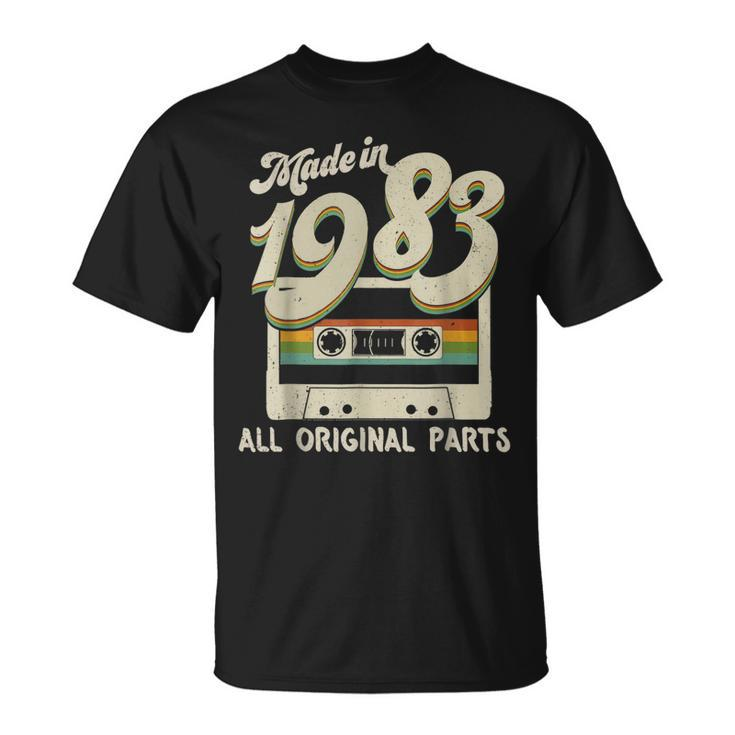 Vintage Made In 1983 Original Parts Funny 40Th Birthday Gift  Unisex T-Shirt