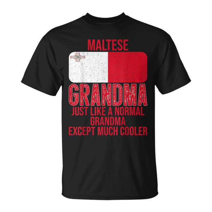 Vintage Maltese Grandma Malta Flag For Mothers Day Unisex T-Shirt