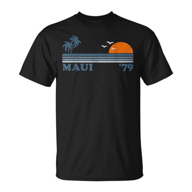 Vintage Maui Hawaii Beach Retro Hawaiian Vacation 70S Gift  Unisex T-Shirt