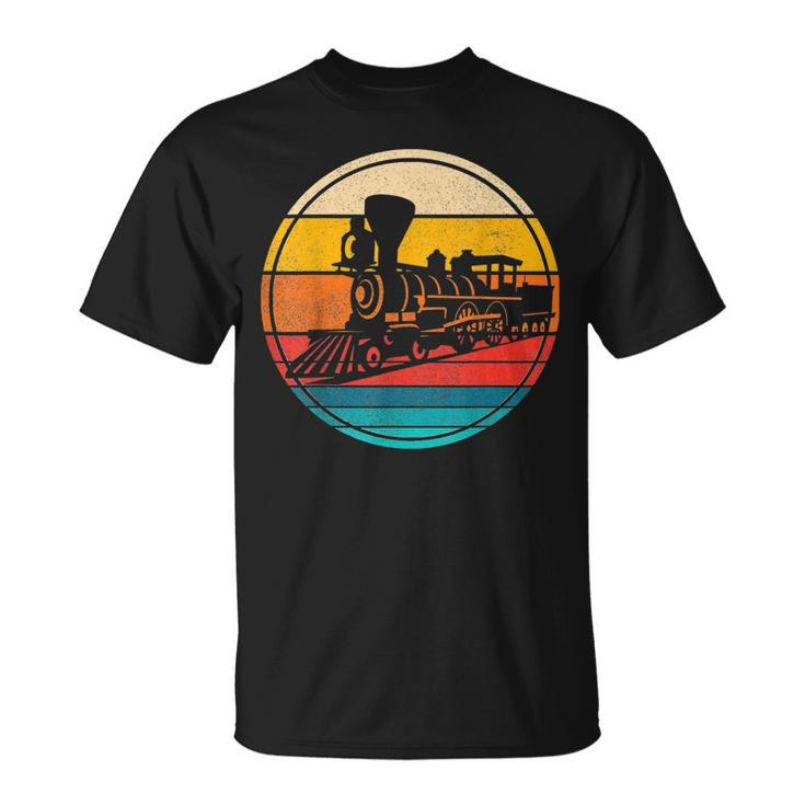 Vintage Railway Fan Locomotive Railroad Train Lover T-Shirt