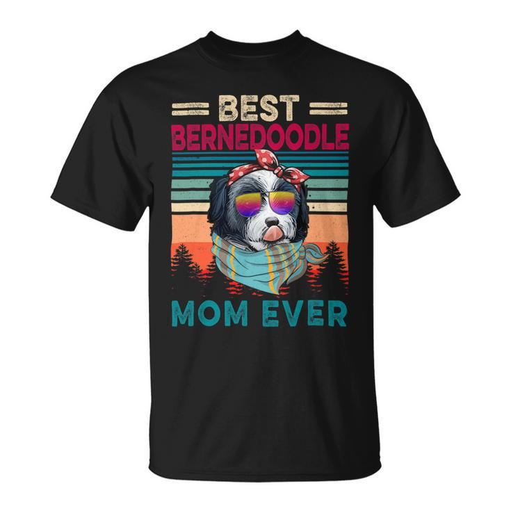 Vintage Retro Best Bernedoodle Mom Ever Cool Dog Mother Day Unisex T-Shirt