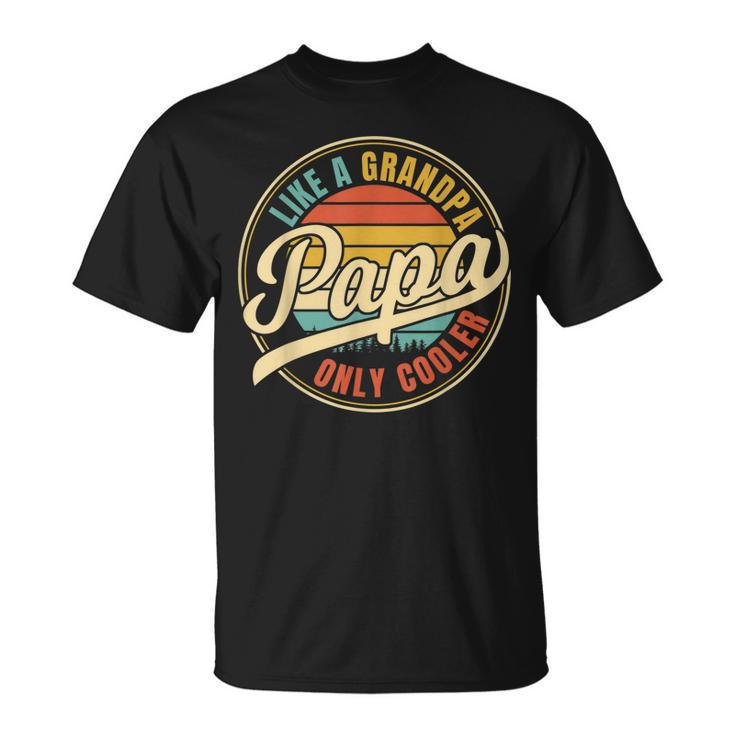 Vintage Retro For Dad Papa Papa Like A Grandpa T-Shirt