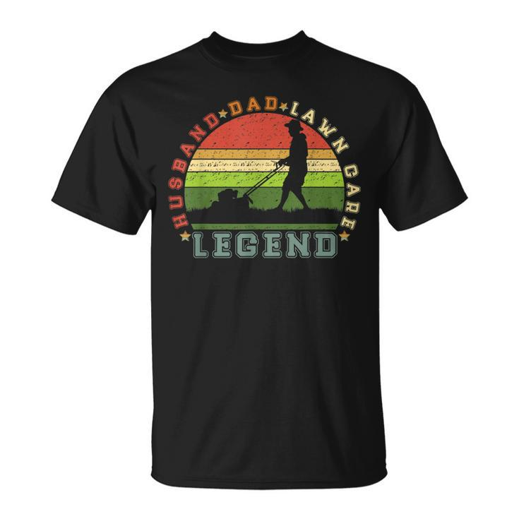 Mens Vintage Retro Husband Dad Lawn Care Legend T-Shirt