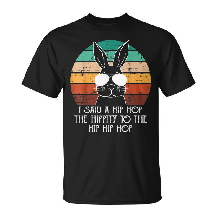 Vintage Retro Sunset Sunglasses Bunny Hip Hop Hippity Easter  Unisex T-Shirt