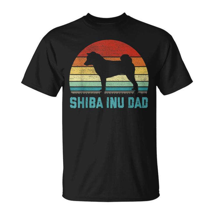 Vintage Shiba Inu Dad Dog Lover T-Shirt