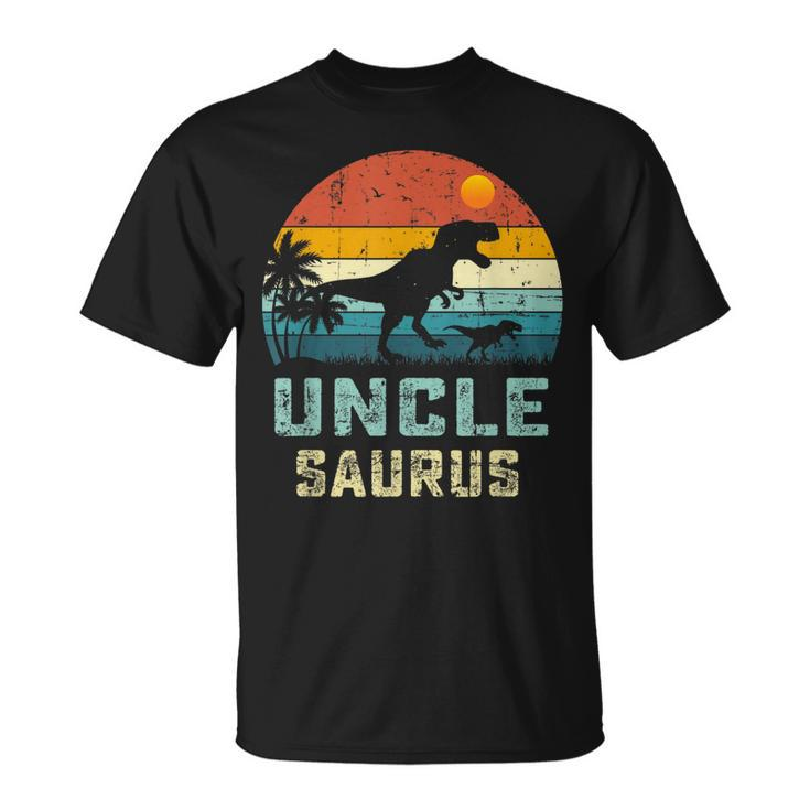 Vintage Unclesaurus Fathers Day T Rex Uncle Saurus Men Dad Unisex T-Shirt