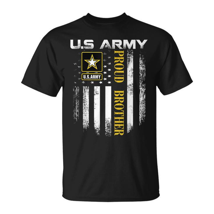 Vintage US Army Proud Brother With American Flag T-Shirt