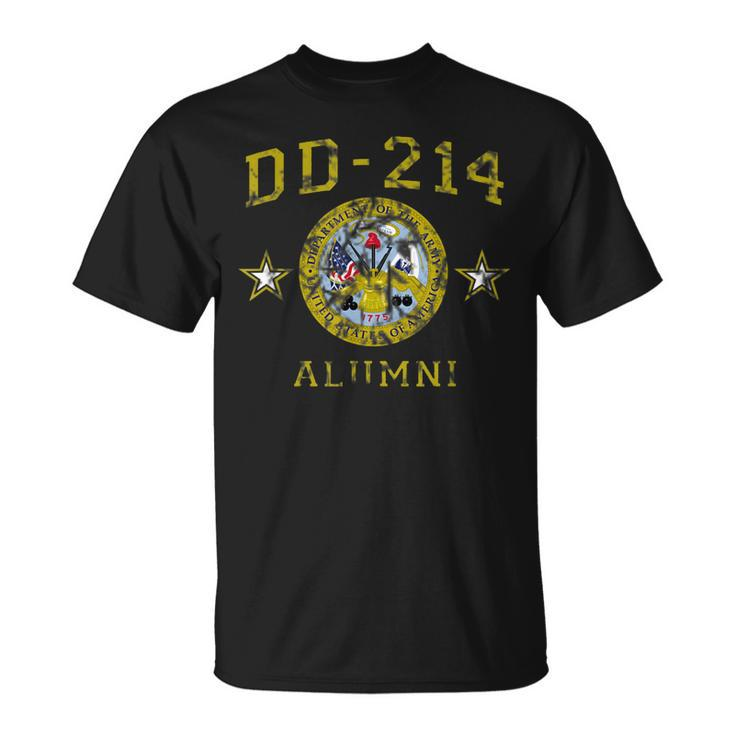 Vintage Us Army Veteran Dd214 Alumni Gift Retro Dd214 Unisex T-Shirt