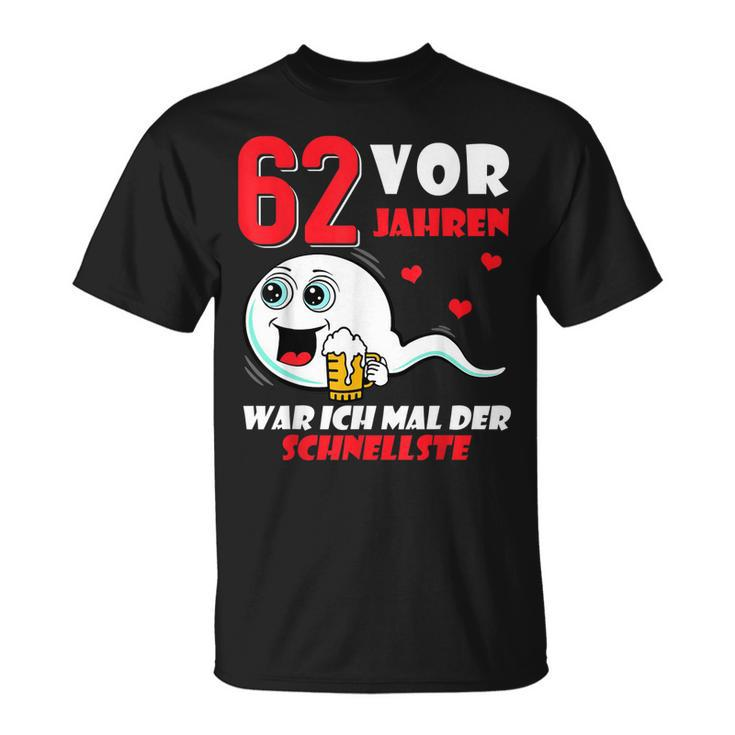 Vor 62 Jahren Schnellster Mann T-Shirt, 62. Geburtstag Geschenk Idee