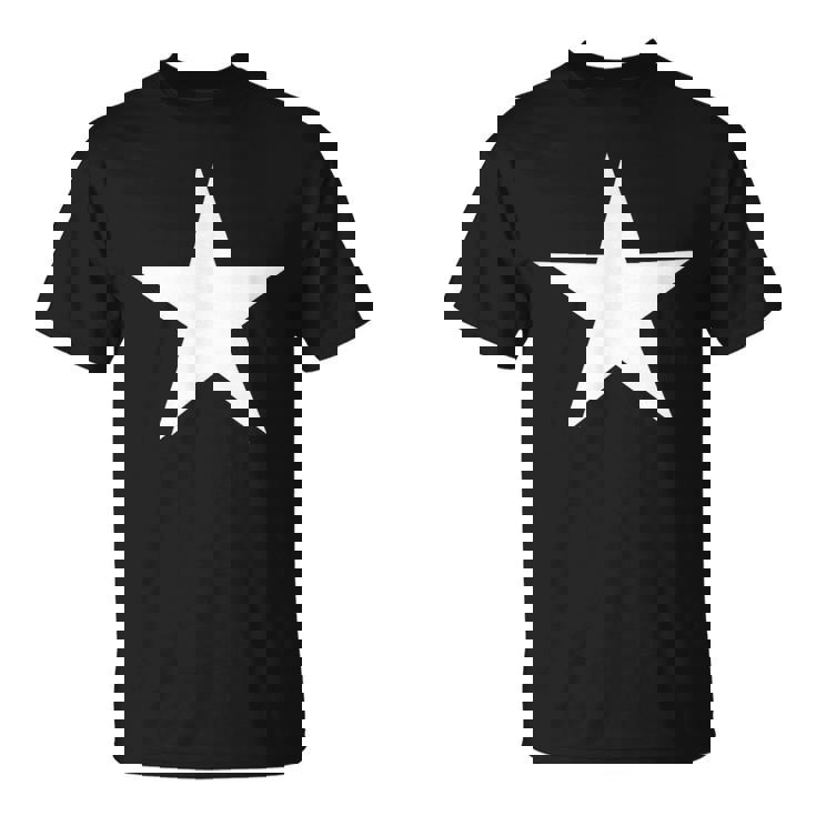 White Star On Front   Unisex T-Shirt