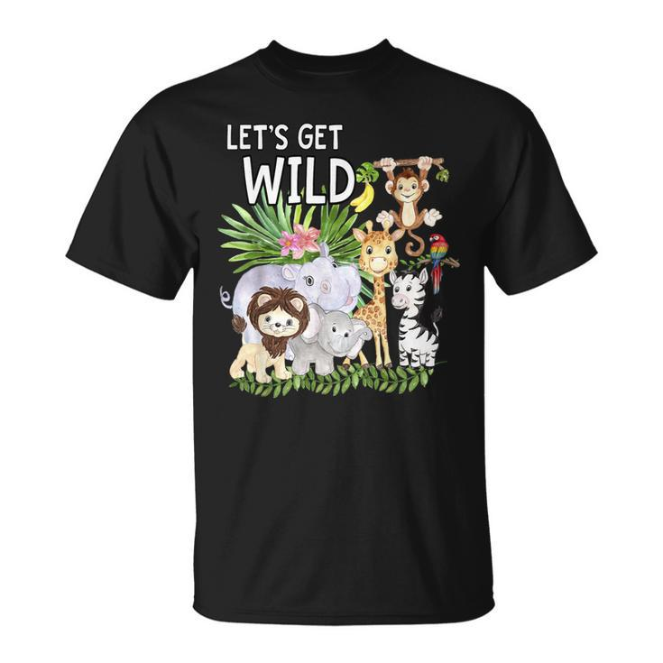 Lets Get Wild Zoo Animals Safari Party A Day At The Zoo T-Shirt