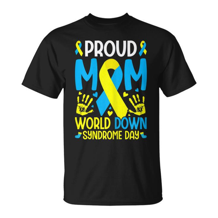 Womens Down Syndrome Mom Ribbon World Down Syndrome Awareness Day  Unisex T-Shirt