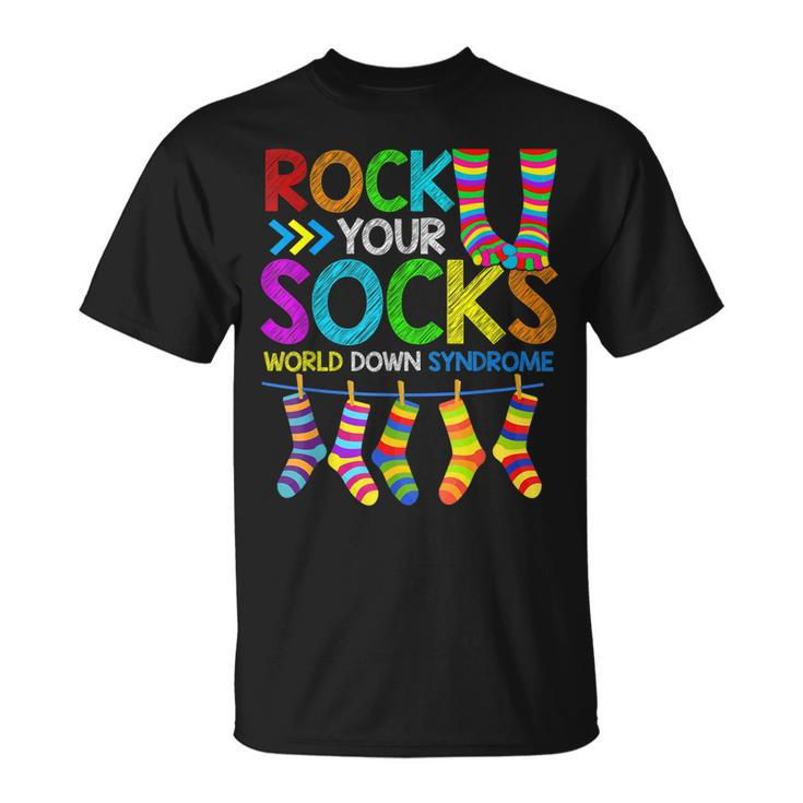 World Down Syndrome Day 2023 Boys Girls Kids Rock Your Socks  Unisex T-Shirt
