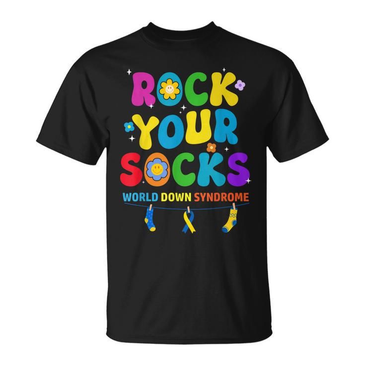World Down Syndrome Day Rock Your Socks Awareness  Unisex T-Shirt