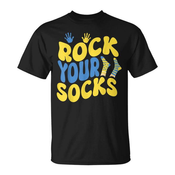 World Down Syndrome Day T  Rock Your Socks Groovy  Unisex T-Shirt