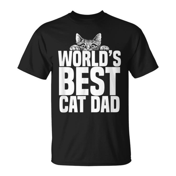 Worlds Best Cat Dad | Funny Cats Lover Gift Unisex T-Shirt