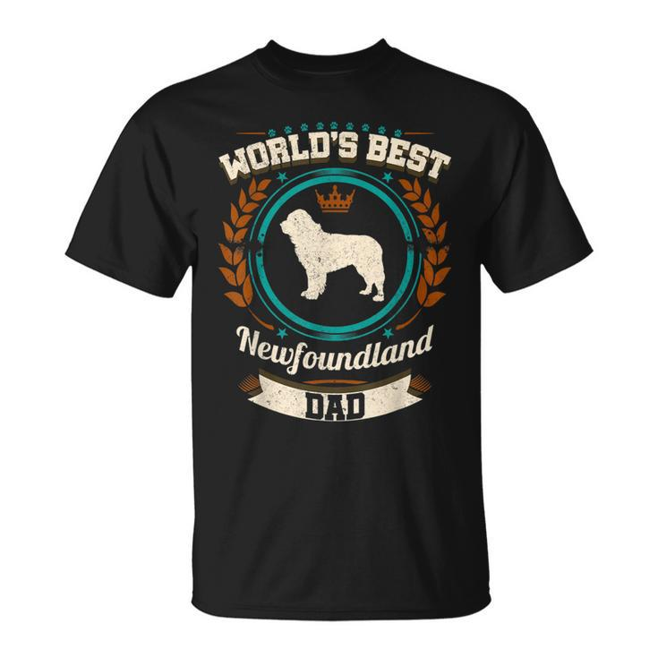 Worlds Best Newfoundland Dad Dog Owner Gift For Mens Unisex T-Shirt