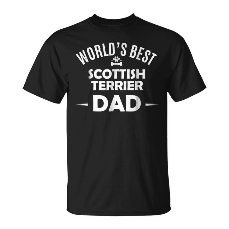 Worlds Best Scottish Terrier Dad T  Scottie Dog Unisex T-Shirt