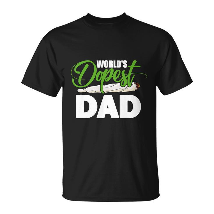 Worlds Dopest Dad Gift For Dad Fathers Day Unisex T-Shirt