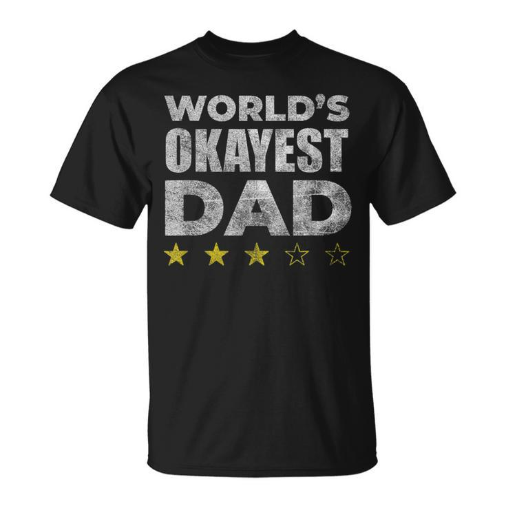 Worlds Okayest Dad Vintage Style T-Shirt