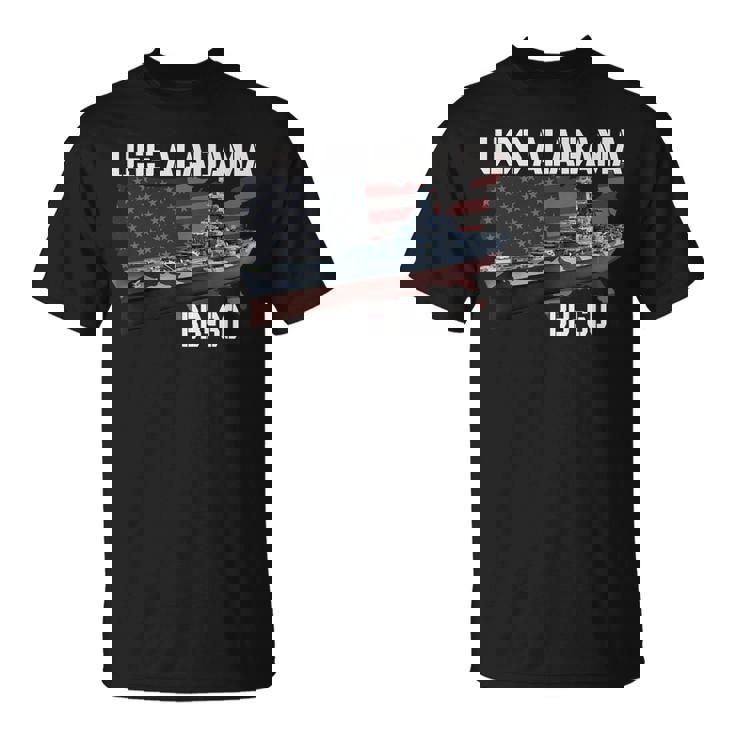 Ww2 American Battleship Uss Alabama Bb-60 Warship Veterans T-Shirt