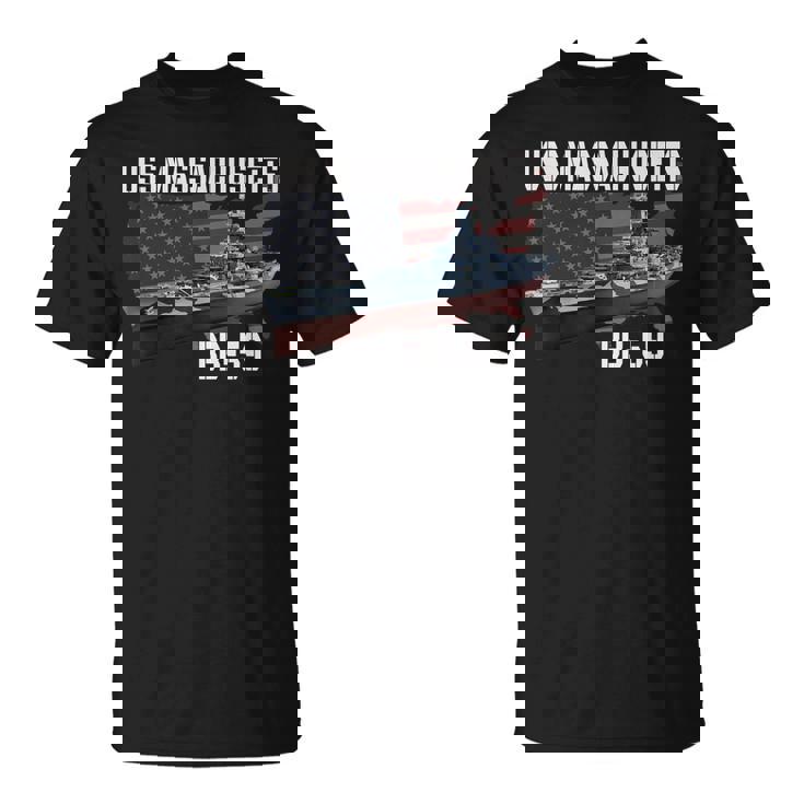 Ww2 American Battleship Uss Massachusetts Bb-59 Warships T-Shirt