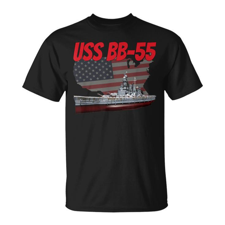 Ww2 Battleship Uss Bb-55 Showboat World War 2 Ship Model Boy T-Shirt