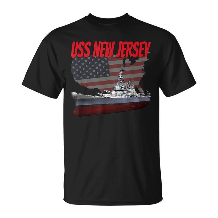 Ww2 Battleship Uss New Jersey World War 2 Ship Model Boys T-Shirt