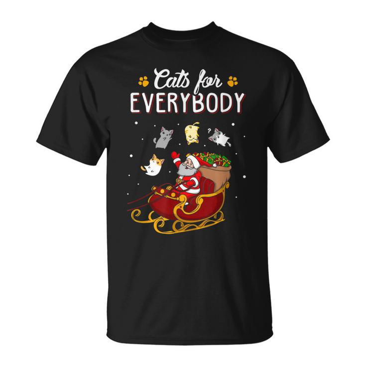Xmas Cats For Everybody Cat Christmas Ugly Christmas T-shirt