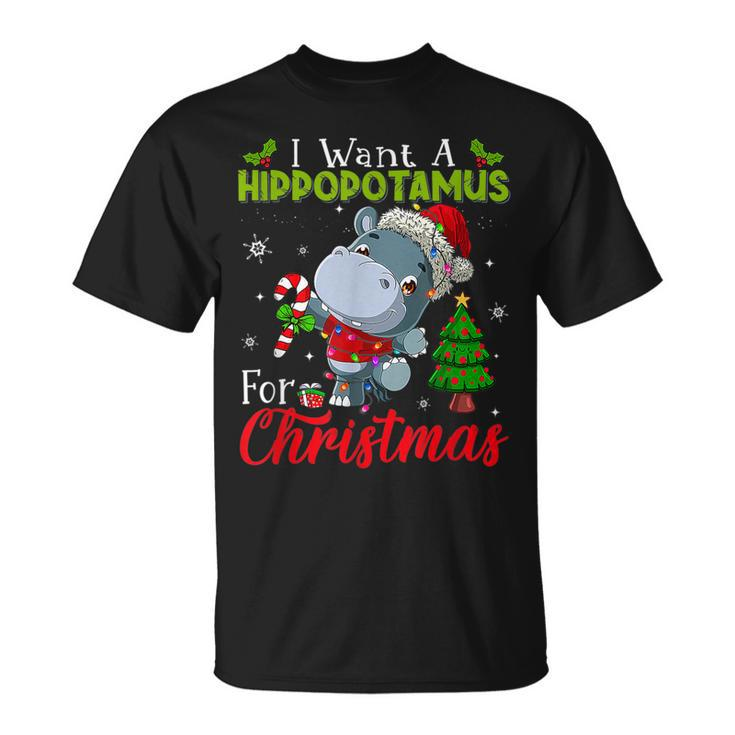 Xmas I Want A Hippopotamus For Christmas Hippo Candy V2T-shirt