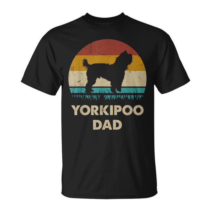 Yorkipoo Dad For Men Yorkipoo Dog Lovers Vintage Dad T-Shirt