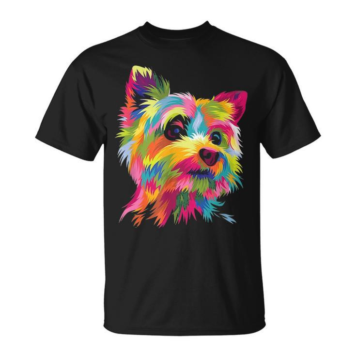 Yorkshire Terrier Funny Yorkie Pop Art Popart Dog Gift Unisex T-Shirt