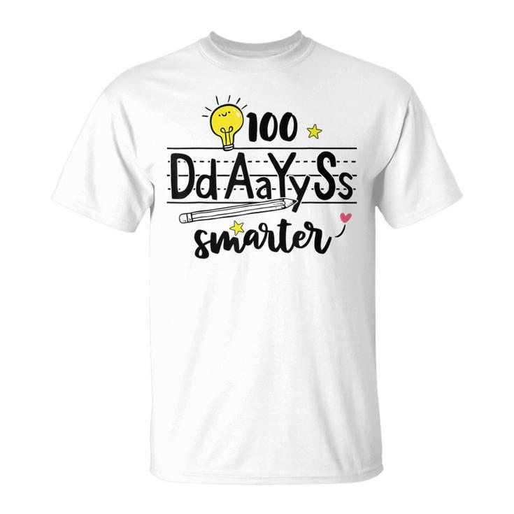 100 Days Smarter 100Th Day Of School Outfit English Teacher T-Shirt
