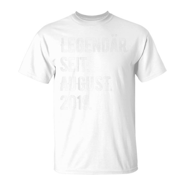 4 Jahre Legendär Seit August 2019 T-Shirt, Geschenk zum 4. Geburtstag