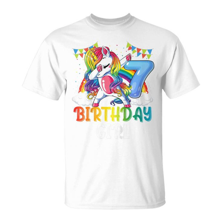 7 Year Old Awesome Since 2016 7Th Birthday Unicorn Girl V2 T-shirt