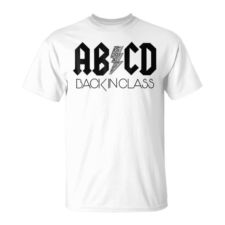 Abcd Back In Class Leopard Back To School Teacher Student T-shirt