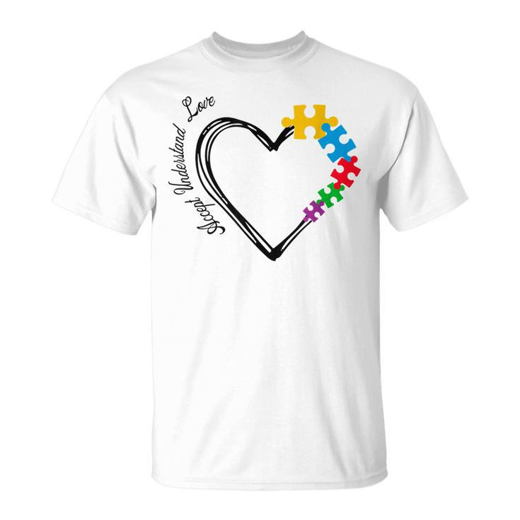 Accept Understand Love Autism Awareness Month Autism Support V2 T-Shirt