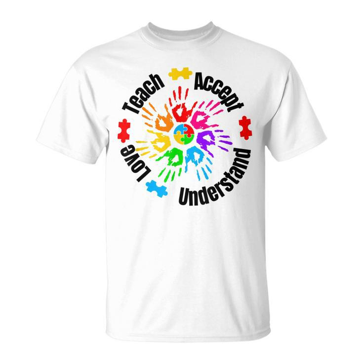Accept Understand Love Autism Awareness Month Autism Support V3 T-Shirt