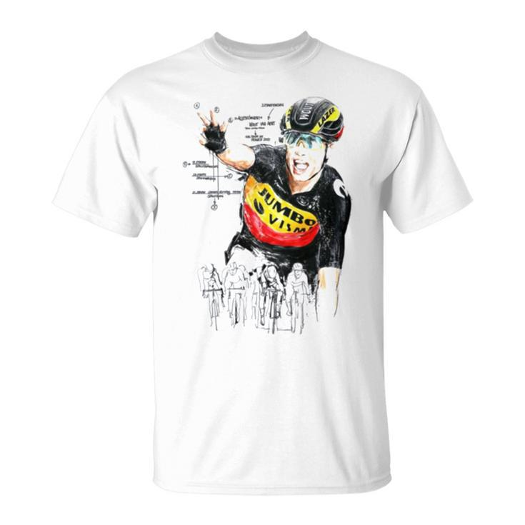 Aesthetic Design Wout Van Aert Sketch Pro Cyclist Unisex T-Shirt