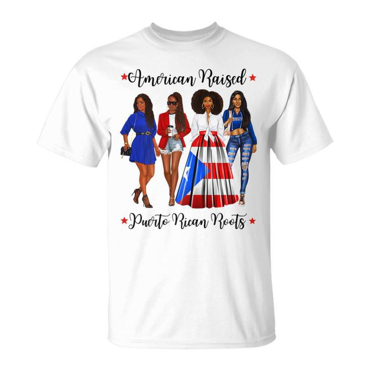 Afro Latina American Raised Puerto Rican Roots Rico Womens Gift For Womens Unisex T-Shirt
