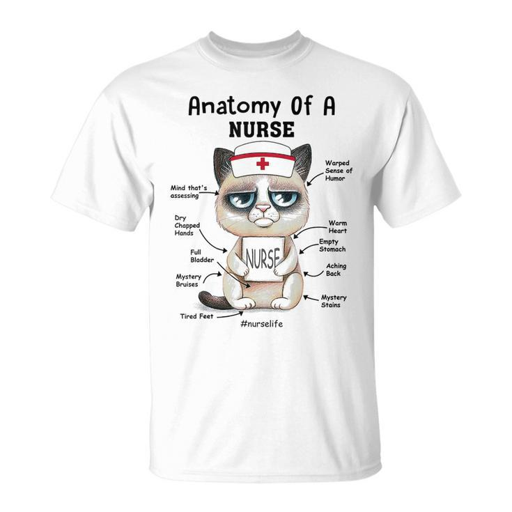 Anatomy Of A Nurse Funny Cat Nurse Life Men Women Long Sleeve T