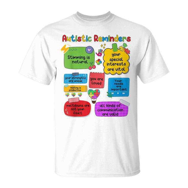 Autistic Reminders Puzzle Autism Awareness Special Education  Unisex T-Shirt