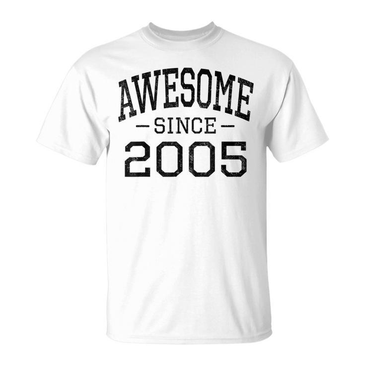 Awesome Since 2005 Vintage Style Born In 2005 Birth Year T-Shirt
