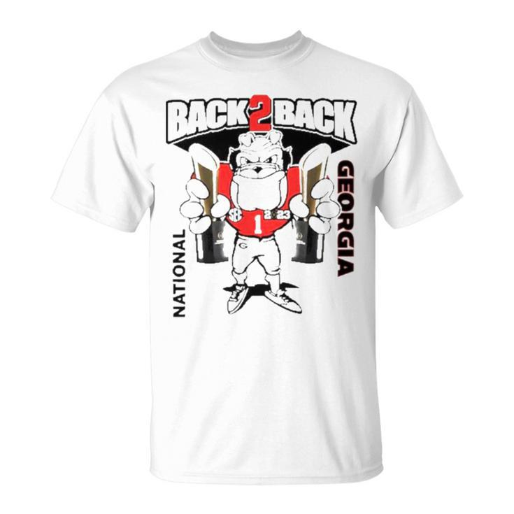Back 2 Back Georgia Character National Champions Unisex T-Shirt