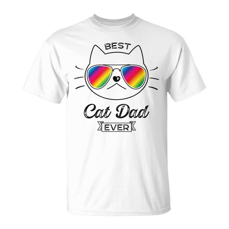 Best Cat Dad Ever Cat Daddy Sunglasses Unisex T-Shirt