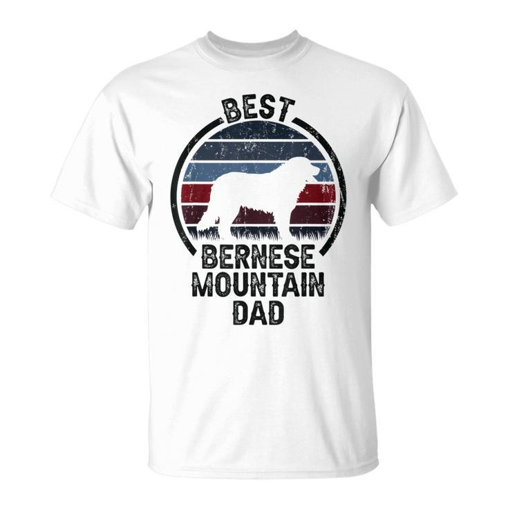 Best Dog Father Dad Vintage Berner Bernese Mountain T-Shirt